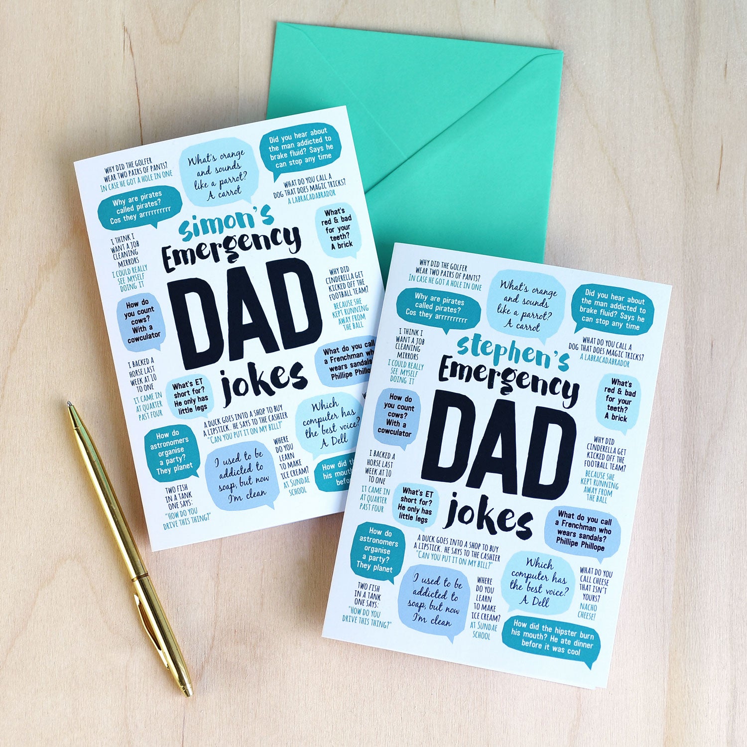 Personalised Emergency Dad Jokes® Card