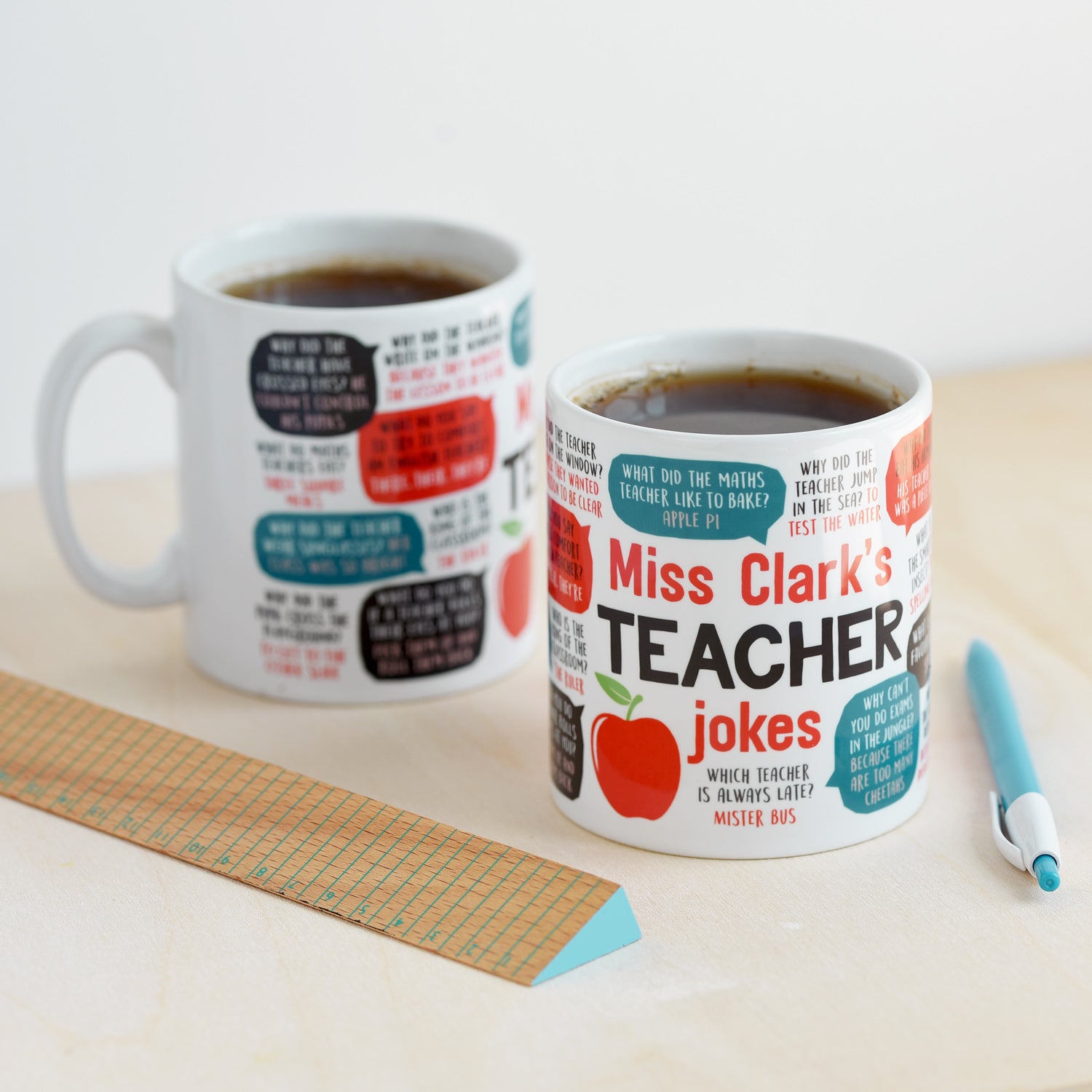 Personalised Teacher Jokes Mug