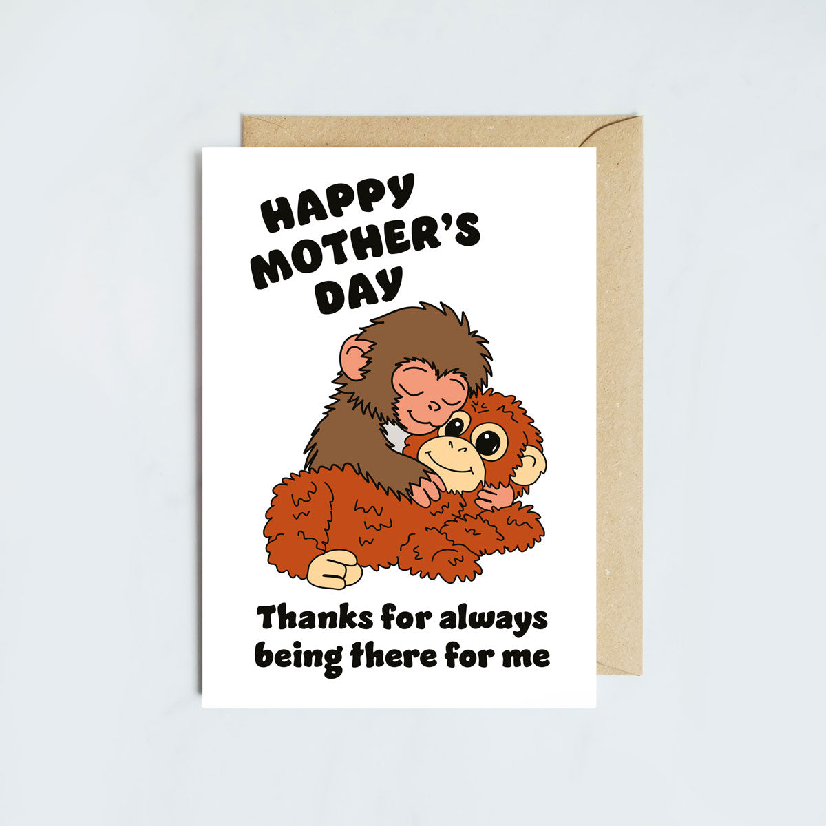 Punch The Monkey Mother's Day Card
