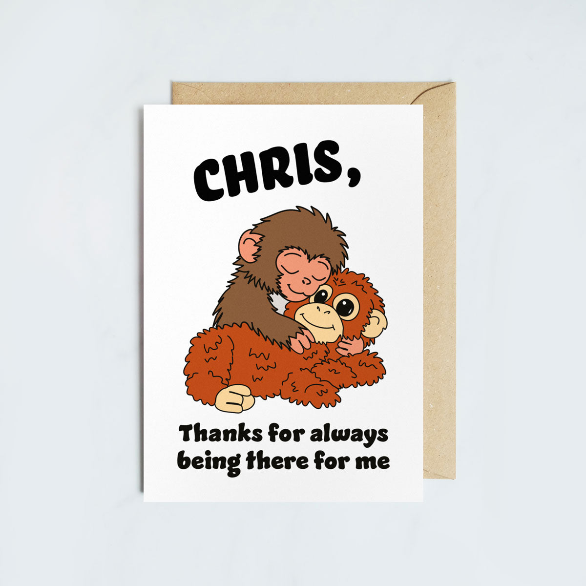 Punch The Monkey Personalised Card
