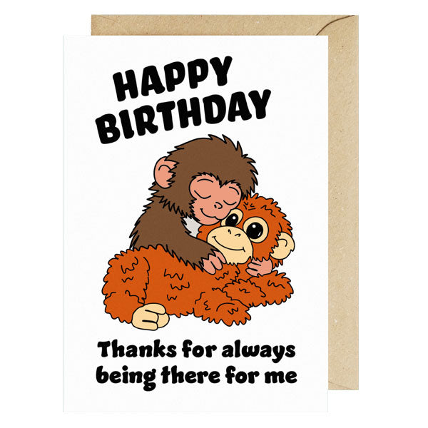Punch The Monkey Birthday Card