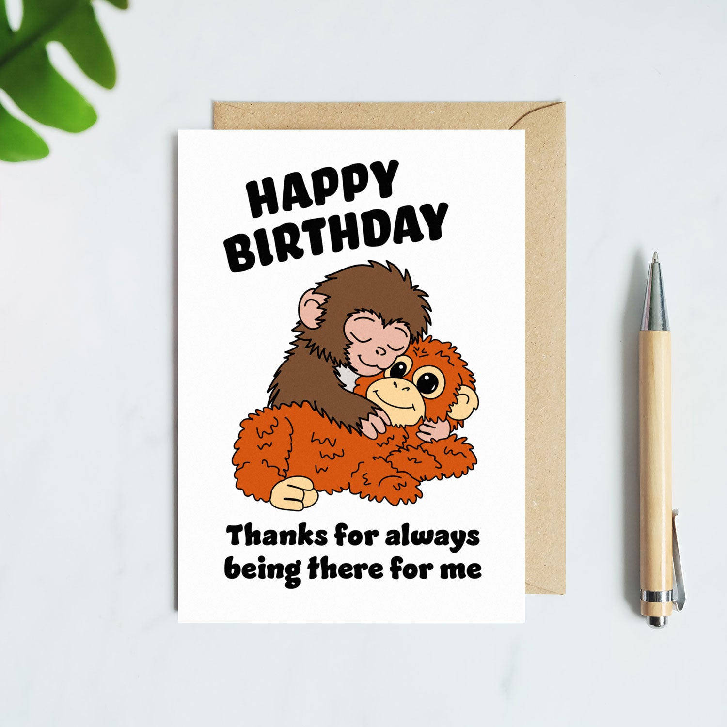 Punch The Monkey Birthday Card