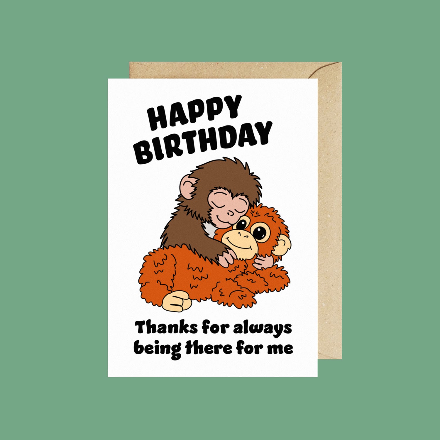 Punch The Monkey Birthday Card