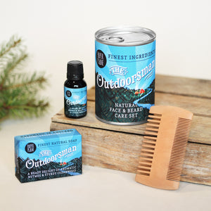 The Outdoorsman Face and Beard Care Kit in a Can