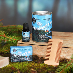 The Outdoorsman Face and Beard Care Kit in a Can