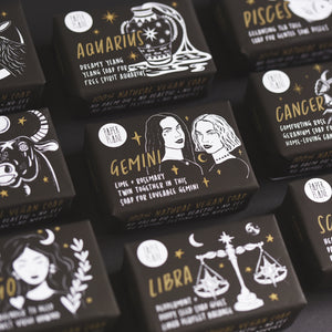 Aquarius Star Sign Zodiac Bar - Natural and Vegan Horoscope Soap