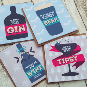 funny alcohol xmas cards