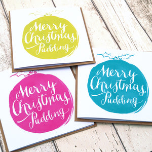 Merry Christmas Pudding Christmas Cards