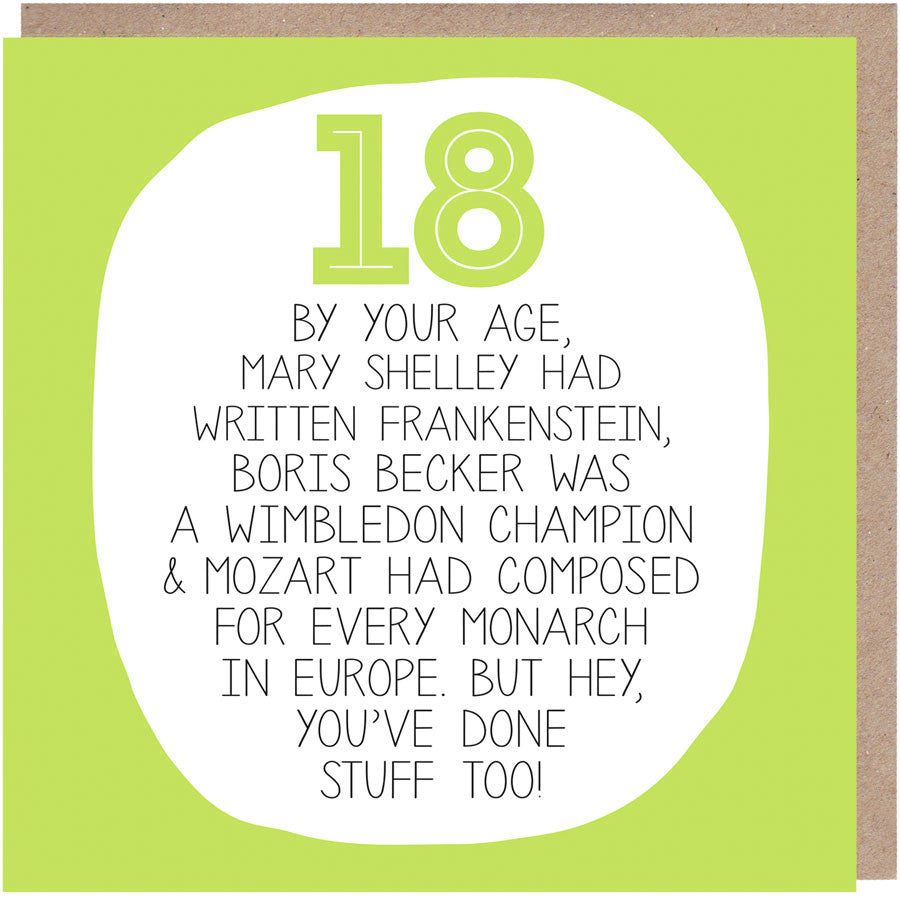 funny 18th birthday card