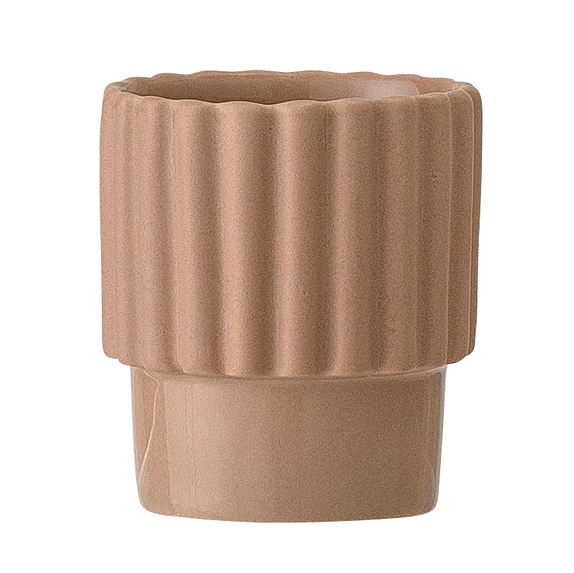 Ribbed Stoneware Votive Nude