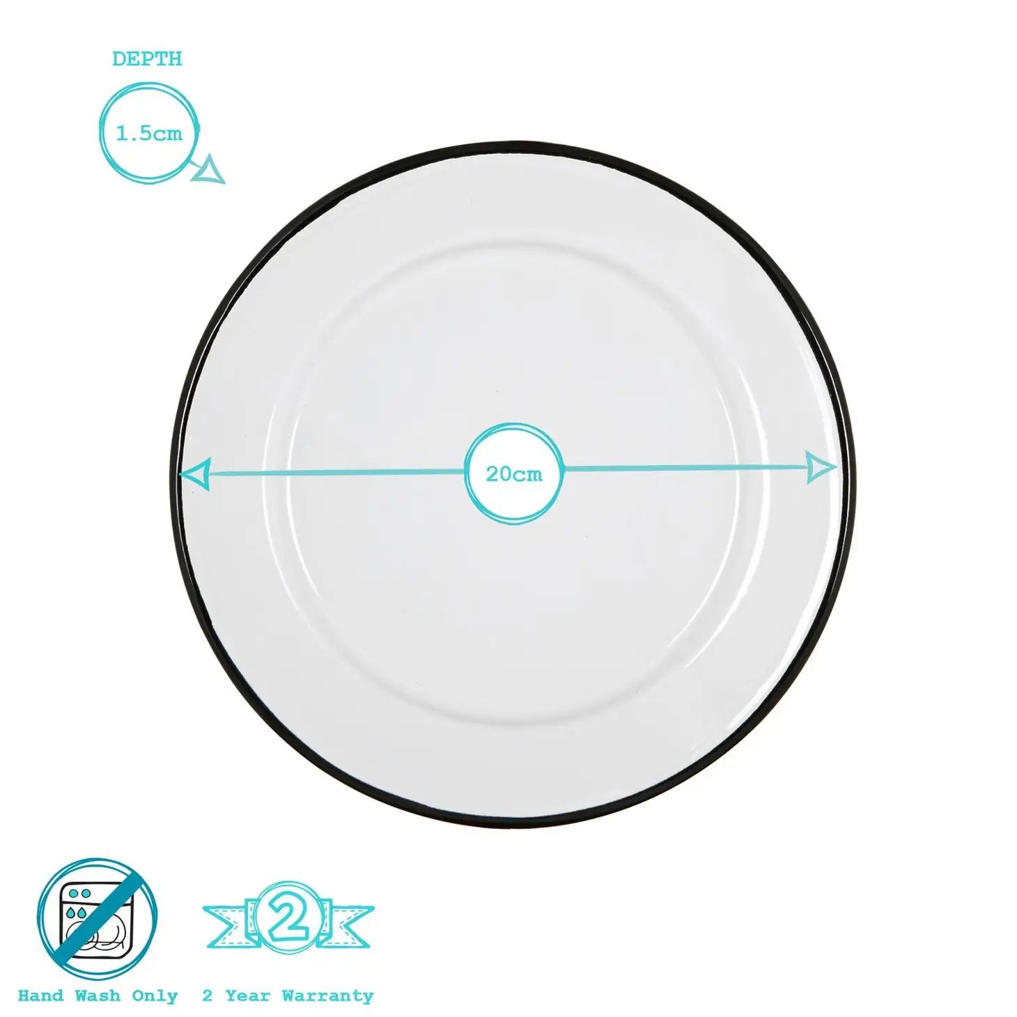Enamel Side Plate - various colours