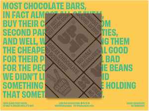 Sea Salt & Lime Milk Chocolate Bar 130g UP-UP Slave-free chocolate