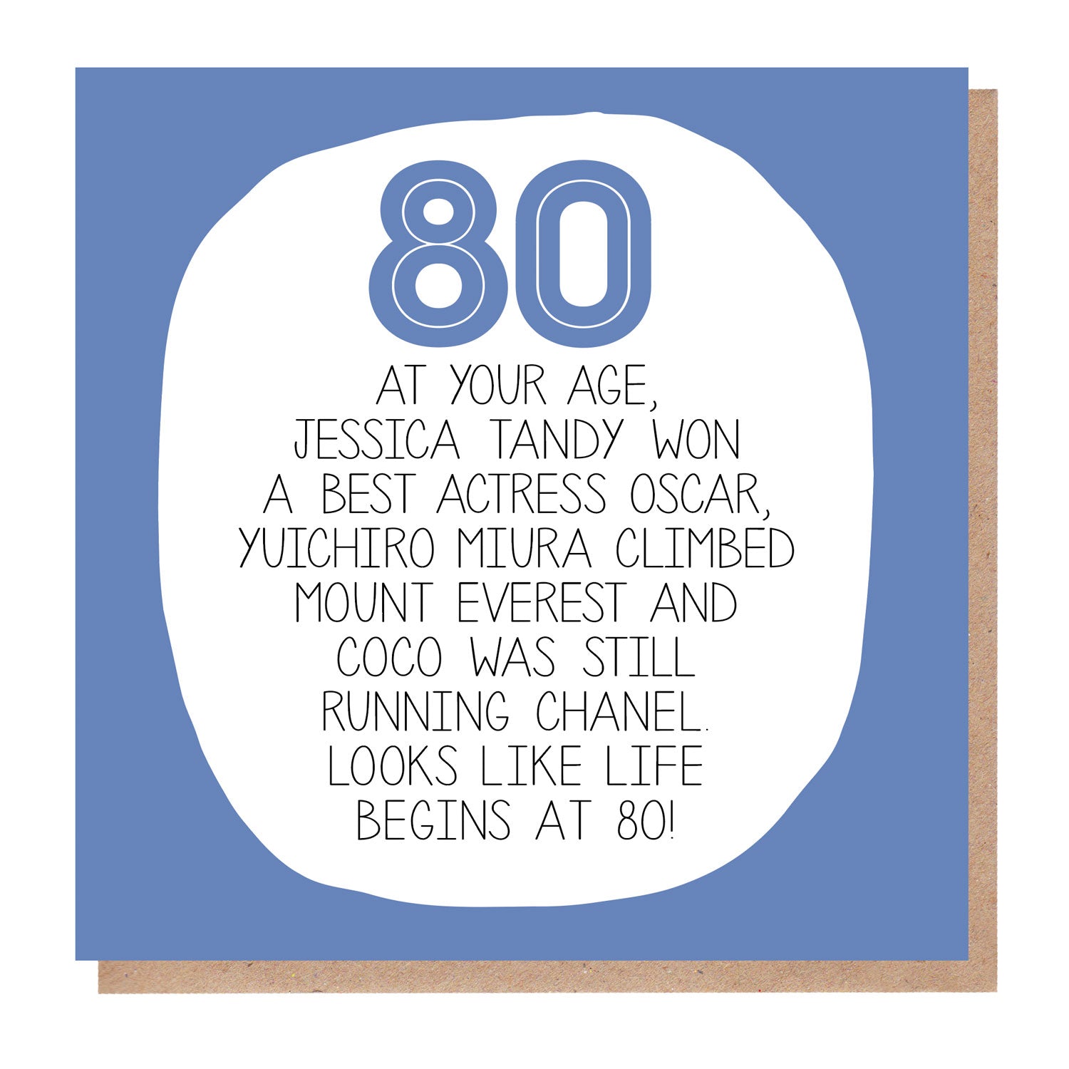 80th Birthday Card - At Your Age