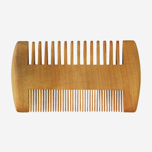 Wooden beard comb