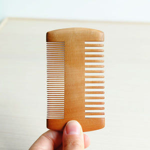 Wooden beard comb