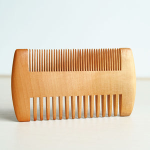 Wooden beard comb