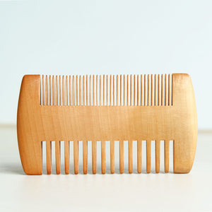 Wooden beard comb