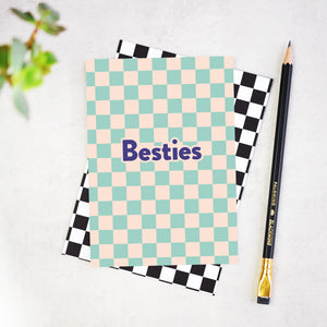 Besties Checkerboard Card