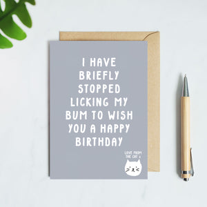 cat birthday card