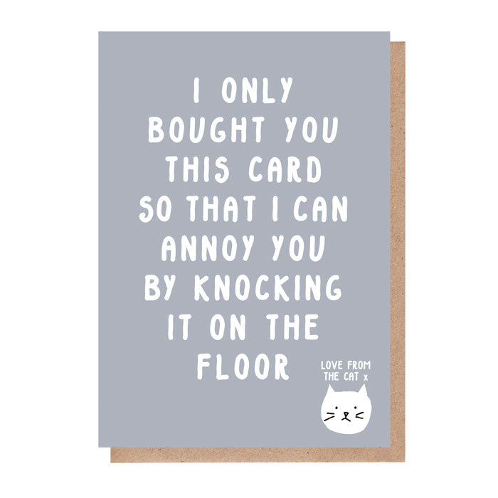 Knocking It On The Floor Card From The Cat
