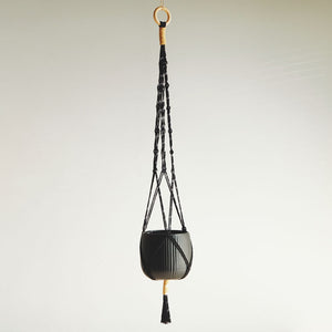 Black Macramé Plant Hanger