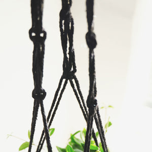 Black Macramé Plant Hanger