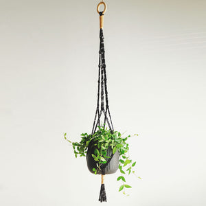 Black Macramé Plant Hanger