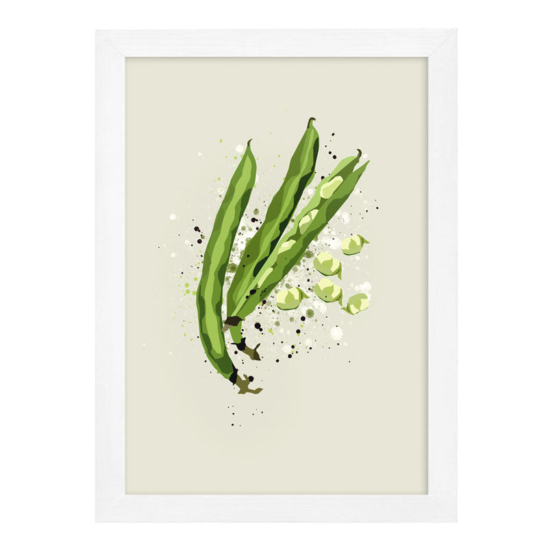 Modern Broad Beans Vegetable Kitchen Print