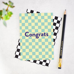 Congrats Checkerboard Congratulations Card