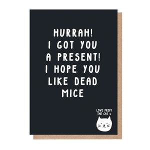 I Hope You Like Dead Mice Card From The Cat