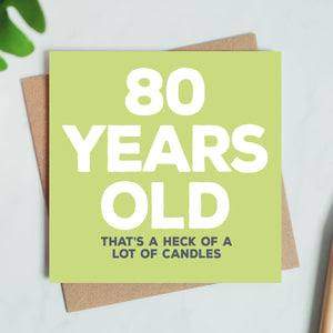 80 Years Old Birthday Card