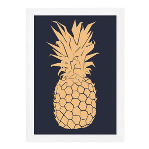 Gold Pineapple Print