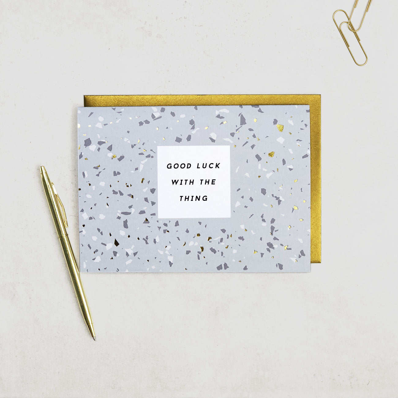 terrazzo good luck card