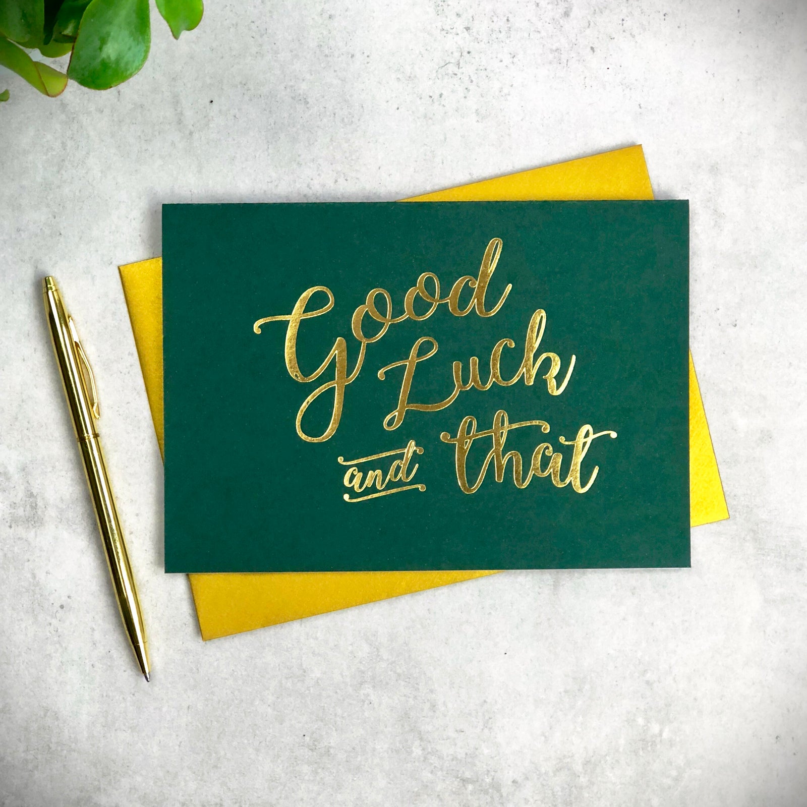 calligraphy good luck and that card