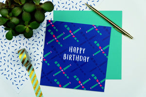 Retro 80s Carpet Birthday Card