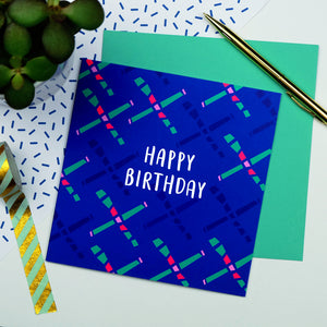 Retro 80s Carpet Birthday Card