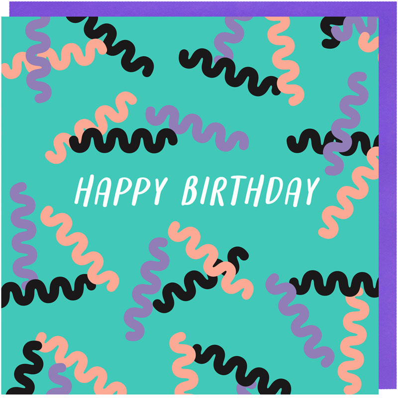 Cavatappi Pasta Birthday Card