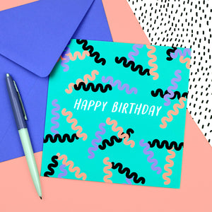 Cavatappi Pasta Birthday Card