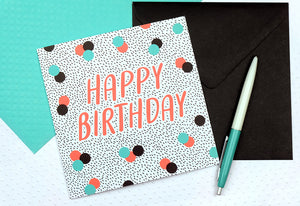 modern happy birthday card