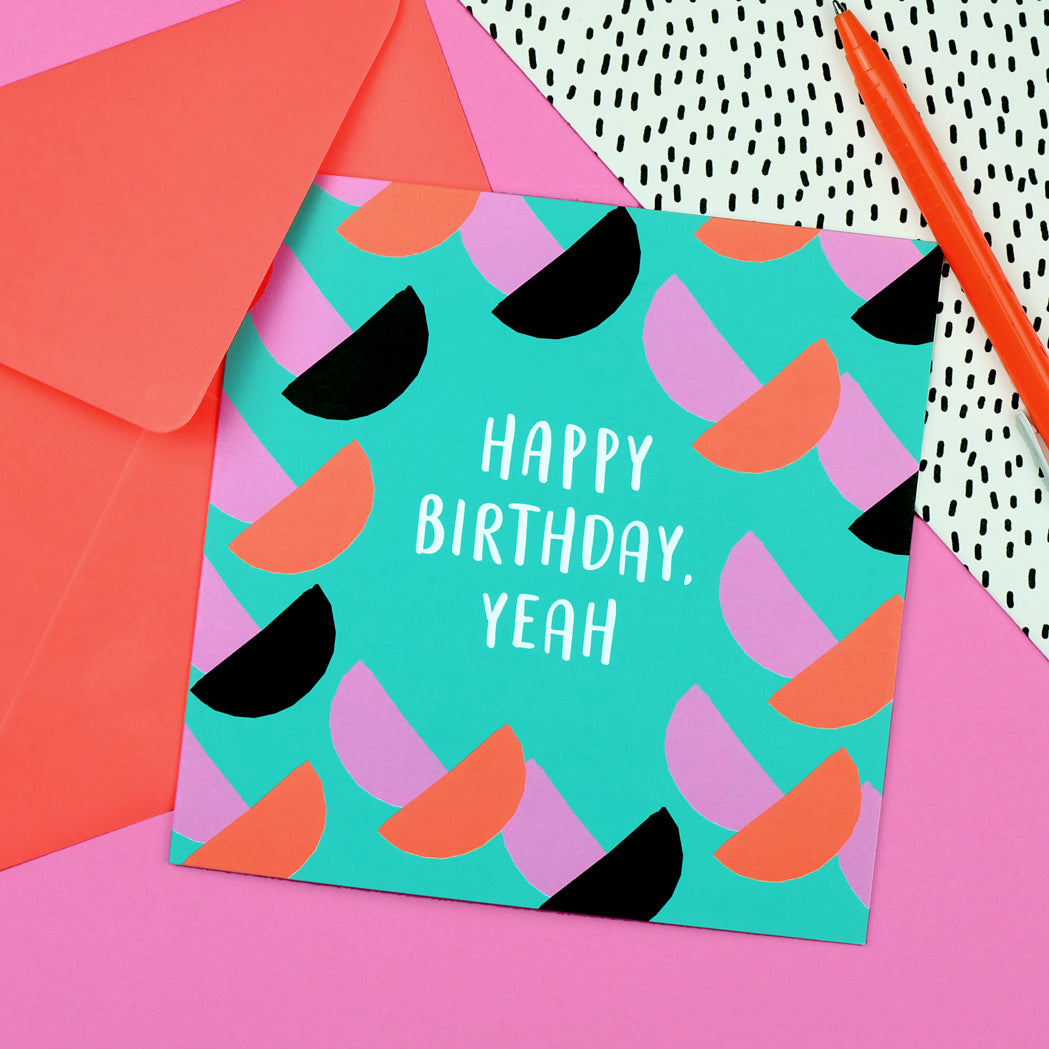 colourful happy birthday card
