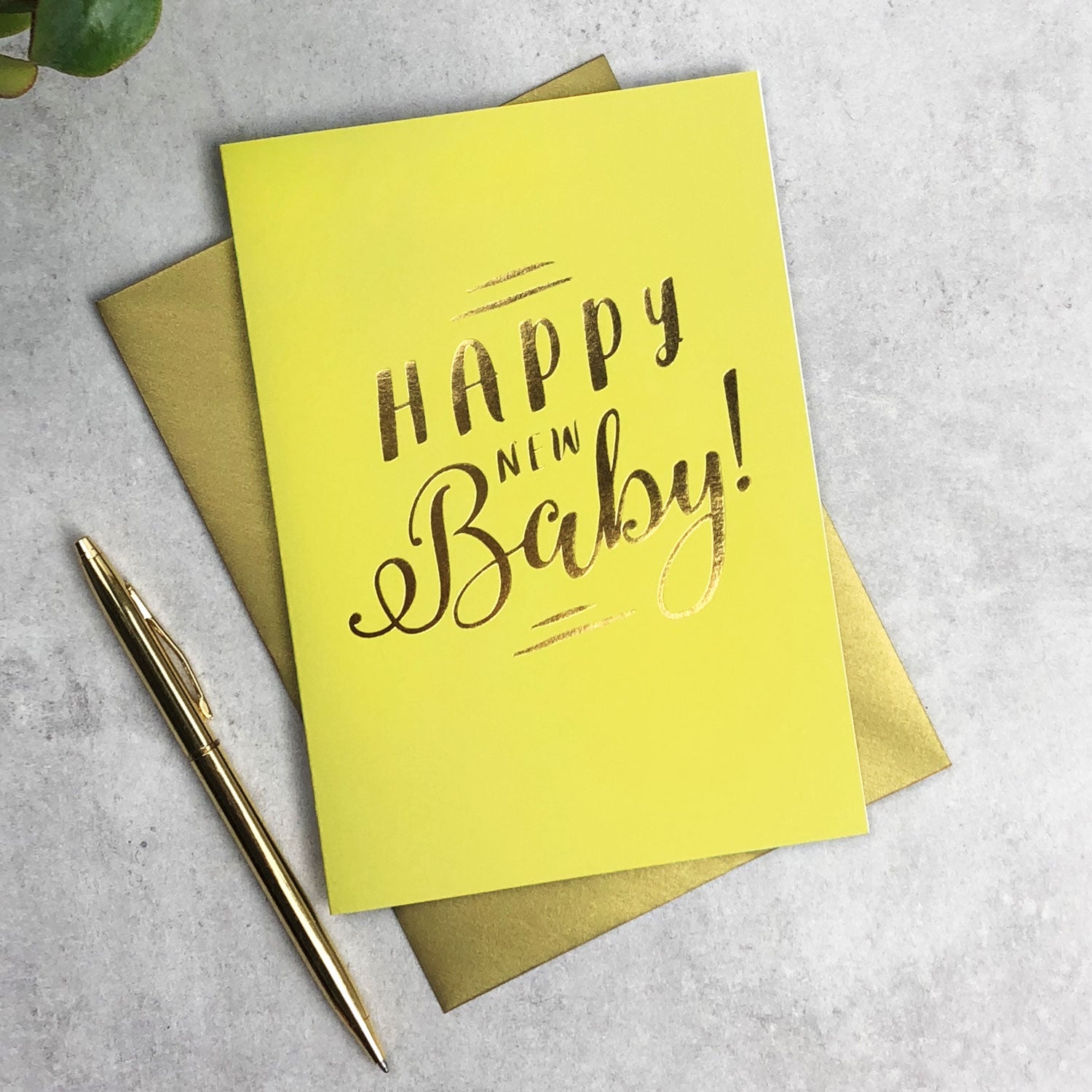 unisex happy new baby card