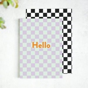 Hello Checkerboard Card