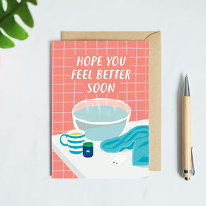 Steam Bowl Get Well Soon Card