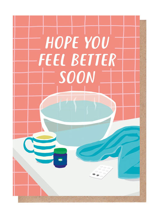 Steam Bowl Get Well Soon Card