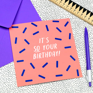 funky happy birthday card