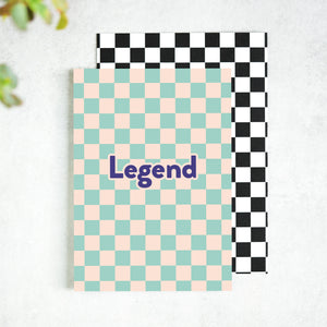 Legend Checkerboard Birthday Card