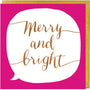 Merry and Bright Song Lyrics Christmas Card