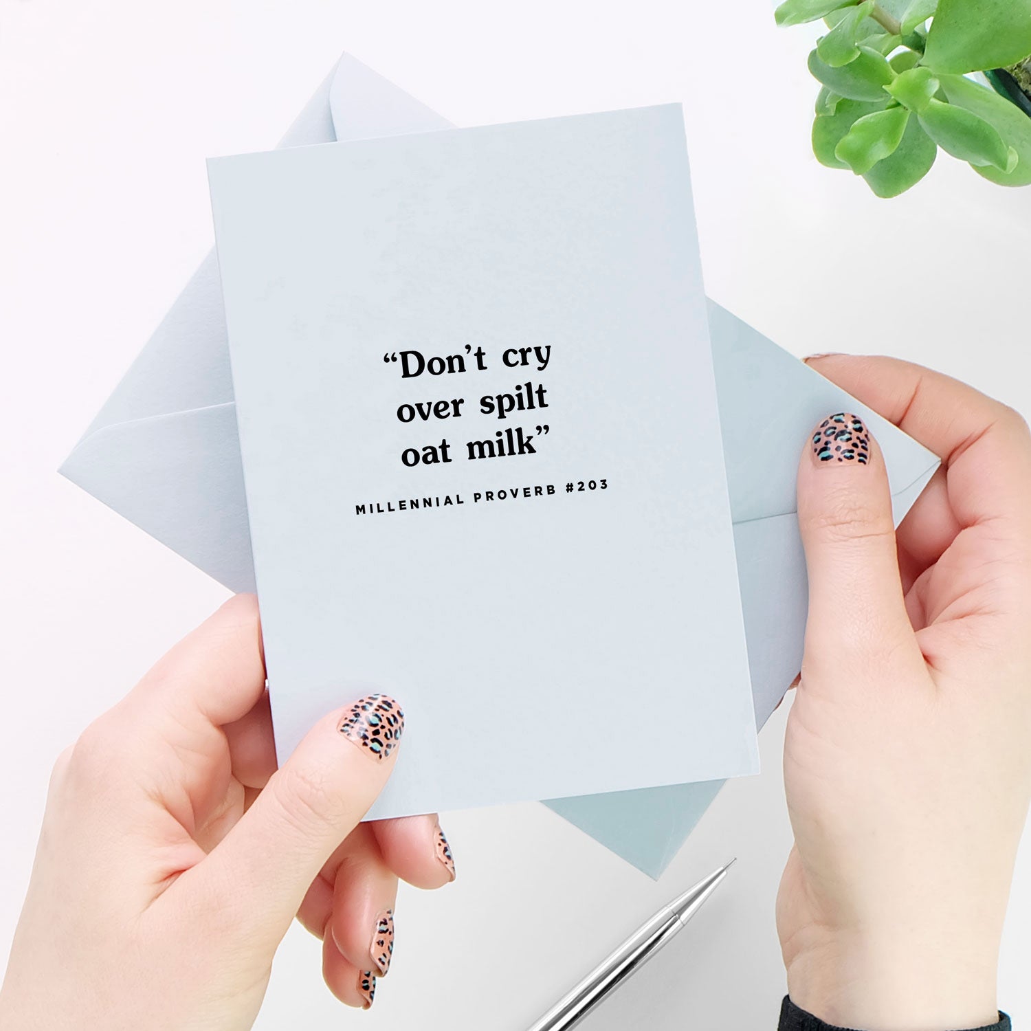 Don't Cry Over Spilt Oat Milk Card