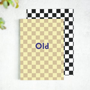 Old Checkerboard Birthday Card