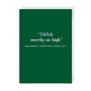 TikTok Merrily On High Christmas Card